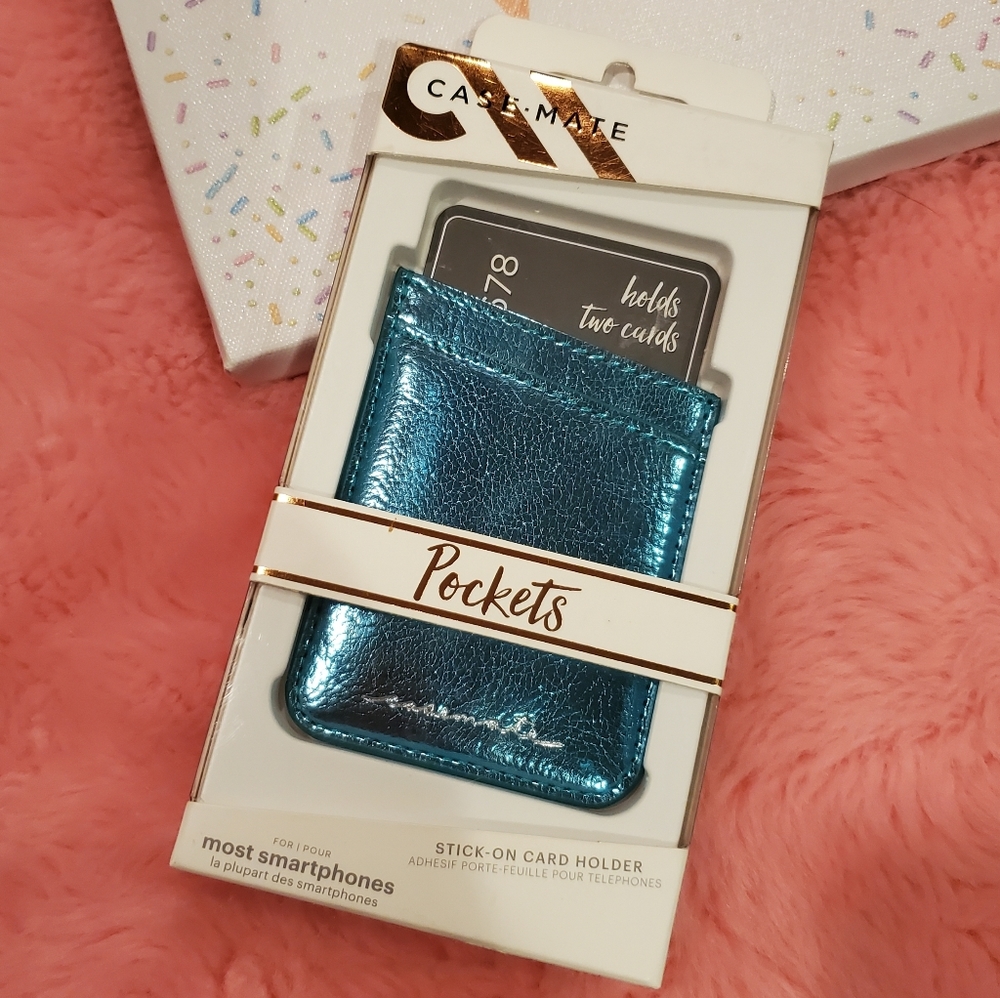 Casemate stick-on card holder